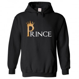 Prince With Crown Classic Kids and Adults Mens Pullover Hoodie
